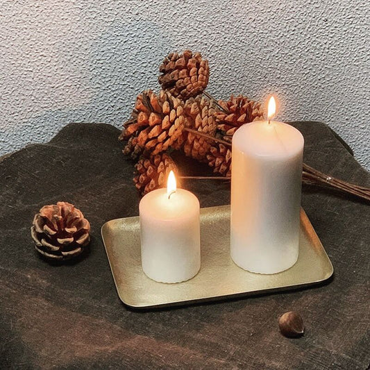 Hand Forged Dessert Jewelry Candle Rectangular Brass Storage Tray