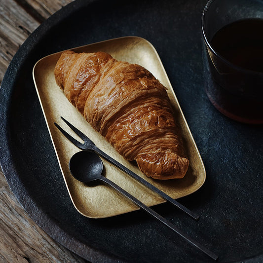 Hand Forged Dessert Jewelry Candle Rectangular Brass Storage Tray