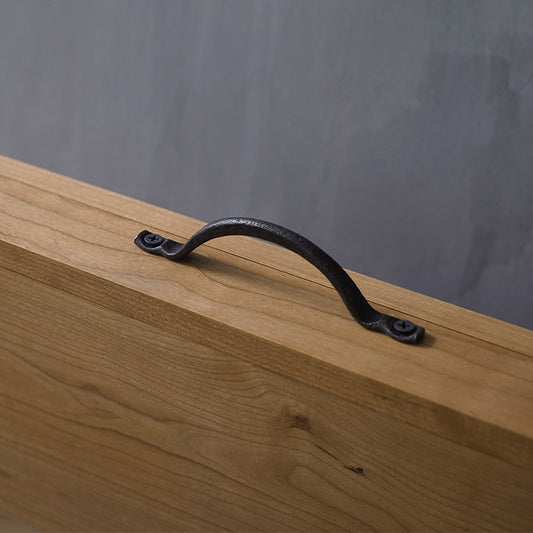 Hand Forged Iron Curved Handles Drawer Pulls