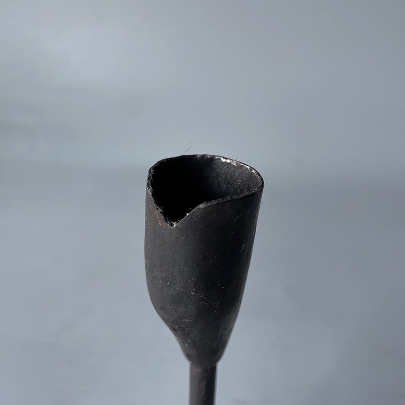 Hand Forged Iron Heart Shape Tabletop Candlestick