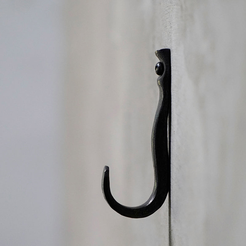 Hand Forged Iron Horseshoe Nail Hook