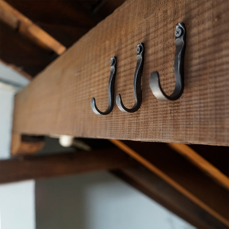 Hand Forged Iron Horseshoe Nail Hook