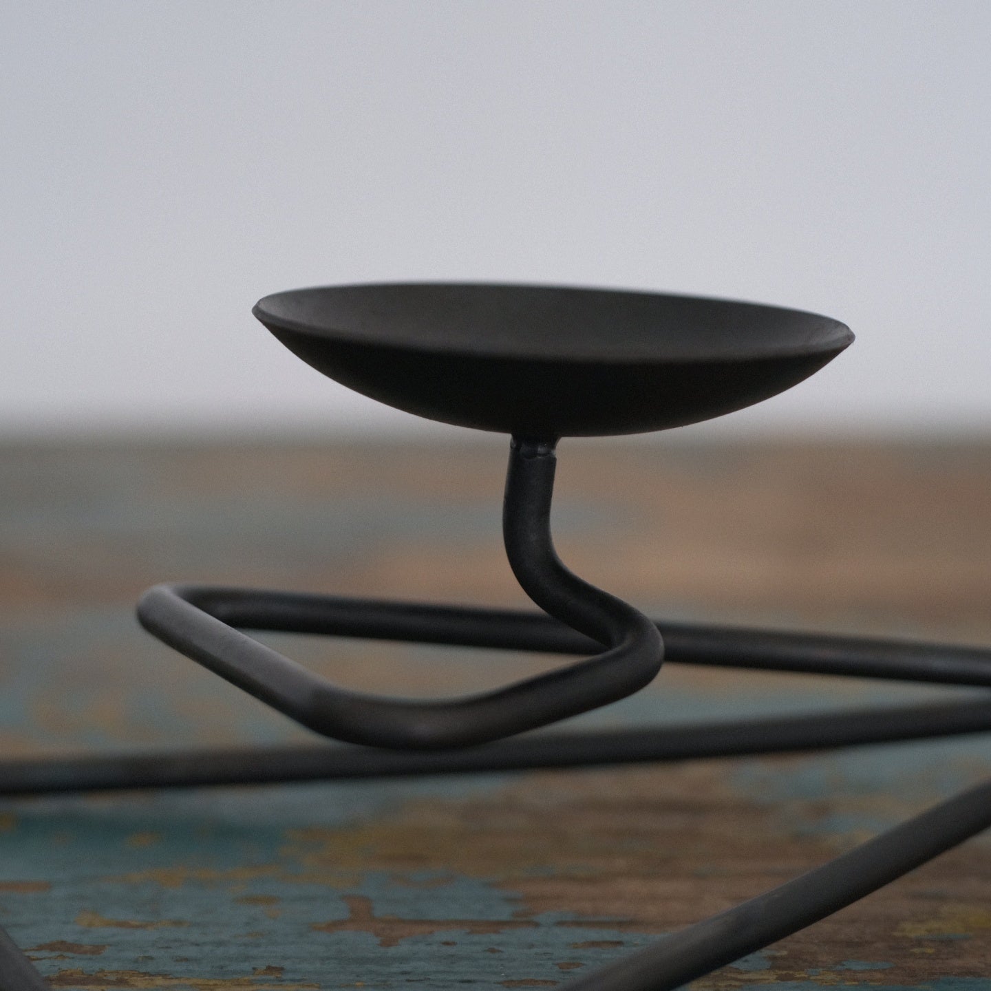 Hand Forged Iron Ladder Tea Light Tabletop Candle Holder