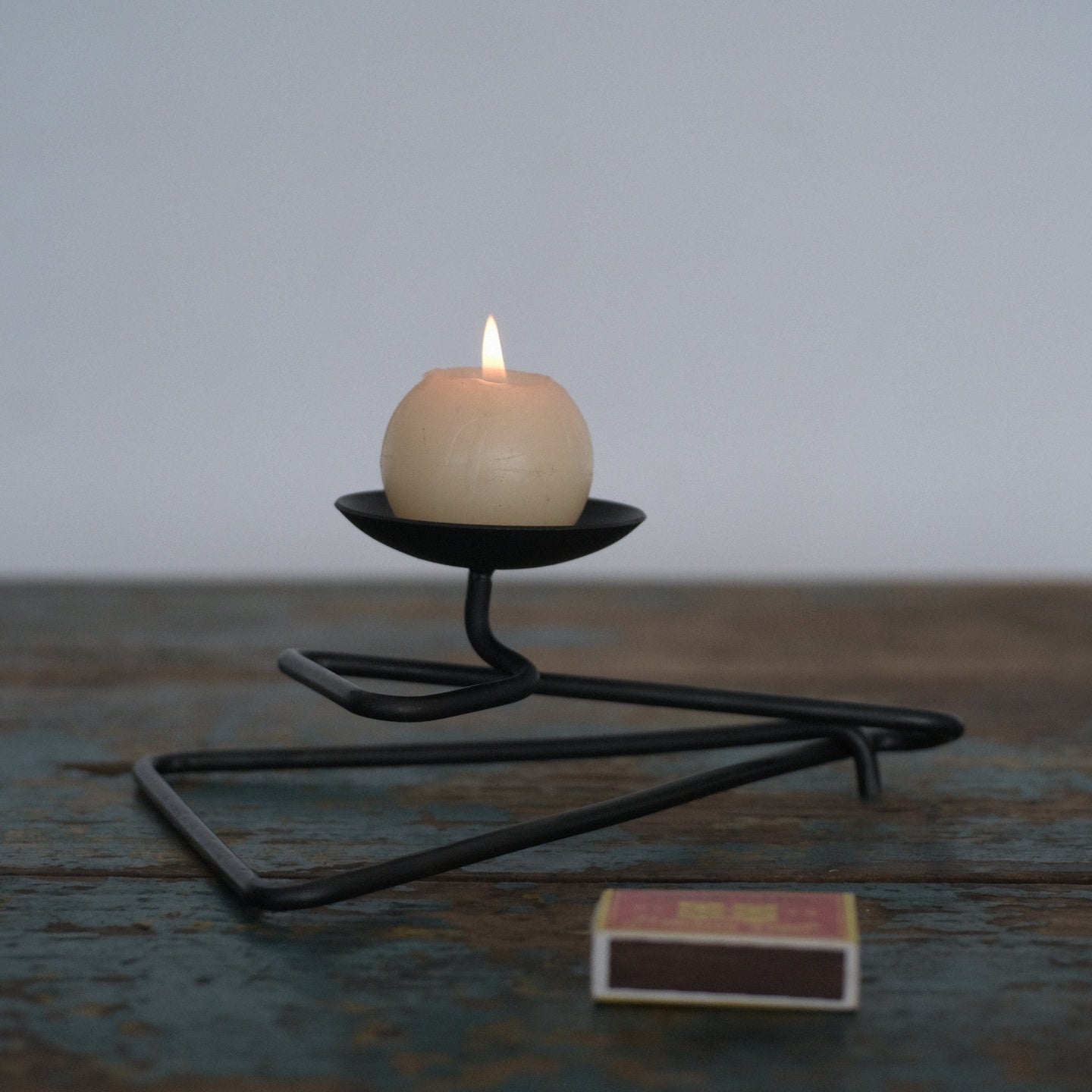 Hand Forged Iron Ladder Tea Light Tabletop Candle Holder