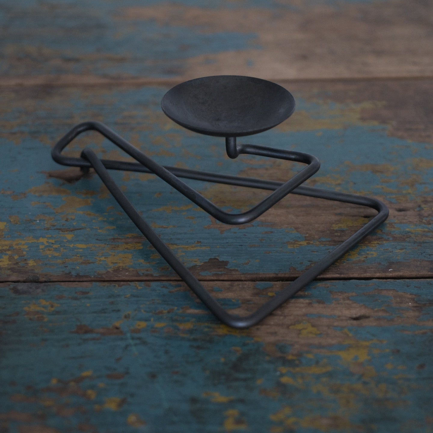 Hand Forged Iron Ladder Tea Light Tabletop Candle Holder