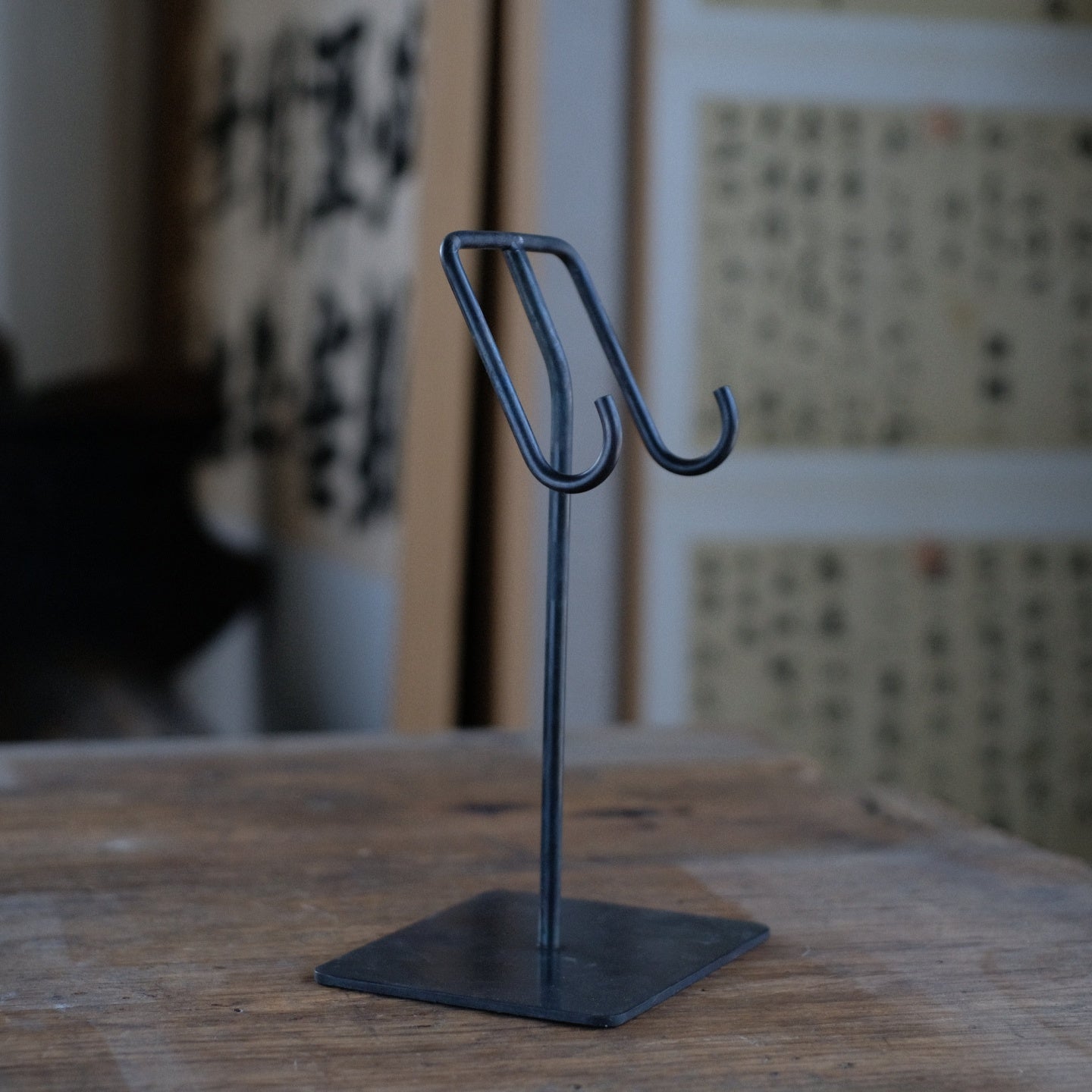 Hand Forged Metal Display Stand For Minerals