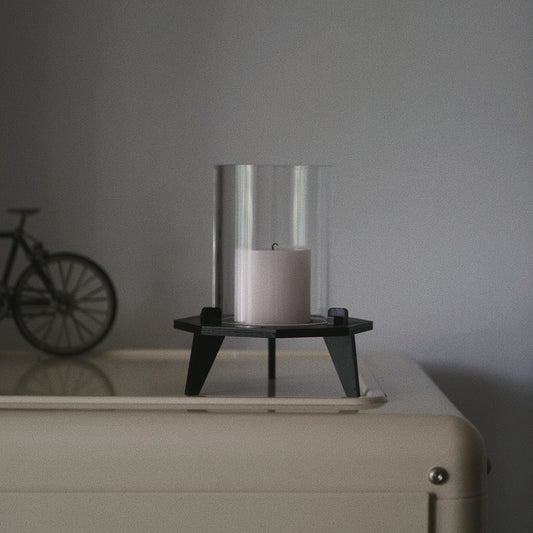 Hand Forged Iron Removable Tabletop Hurricane Candle Holder