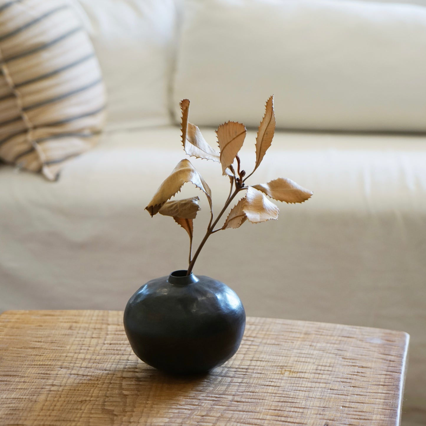 Hand Forged Iron Round Vase