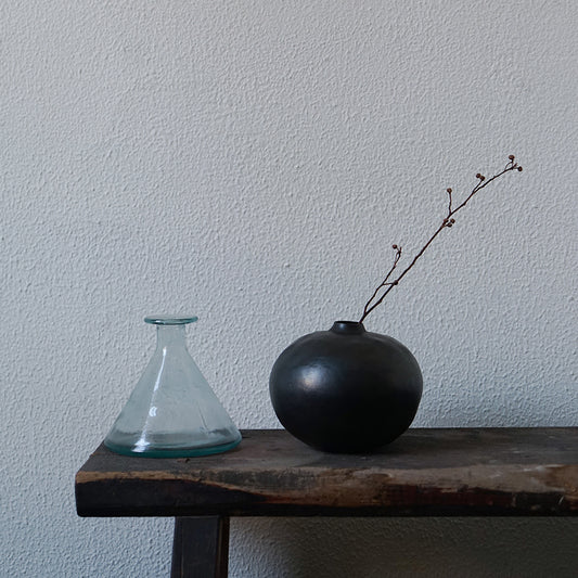Hand Forged Iron Round Vase
