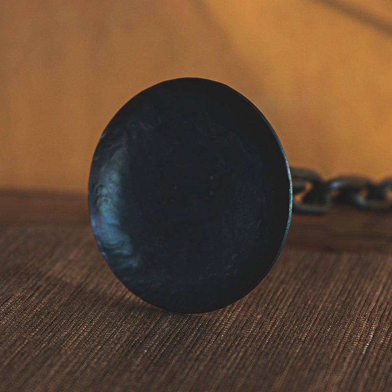 Hand Forged Iron Stand With Chain Candle Holder