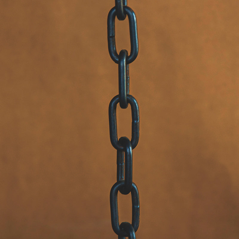 Hand Forged Iron Stand With Chain Candle Holder