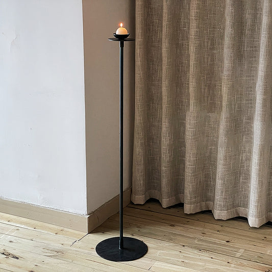 Hand Forged Iron Standing Tall Floor Candle Holder