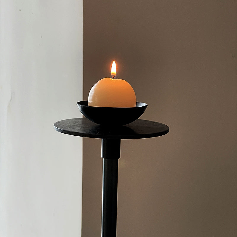 Hand Forged Iron Standing Tall Floor Candle Holder