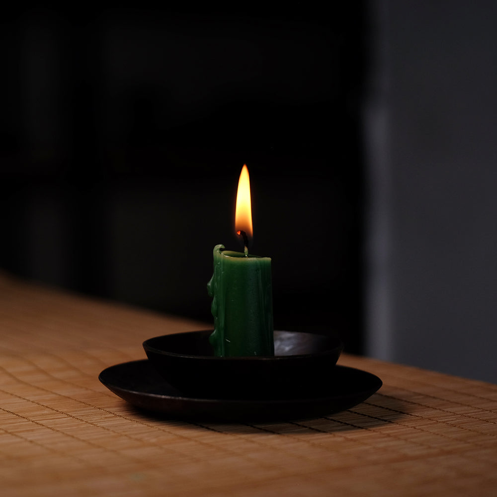 Hand Forged Iron Tabletop Candle Holder