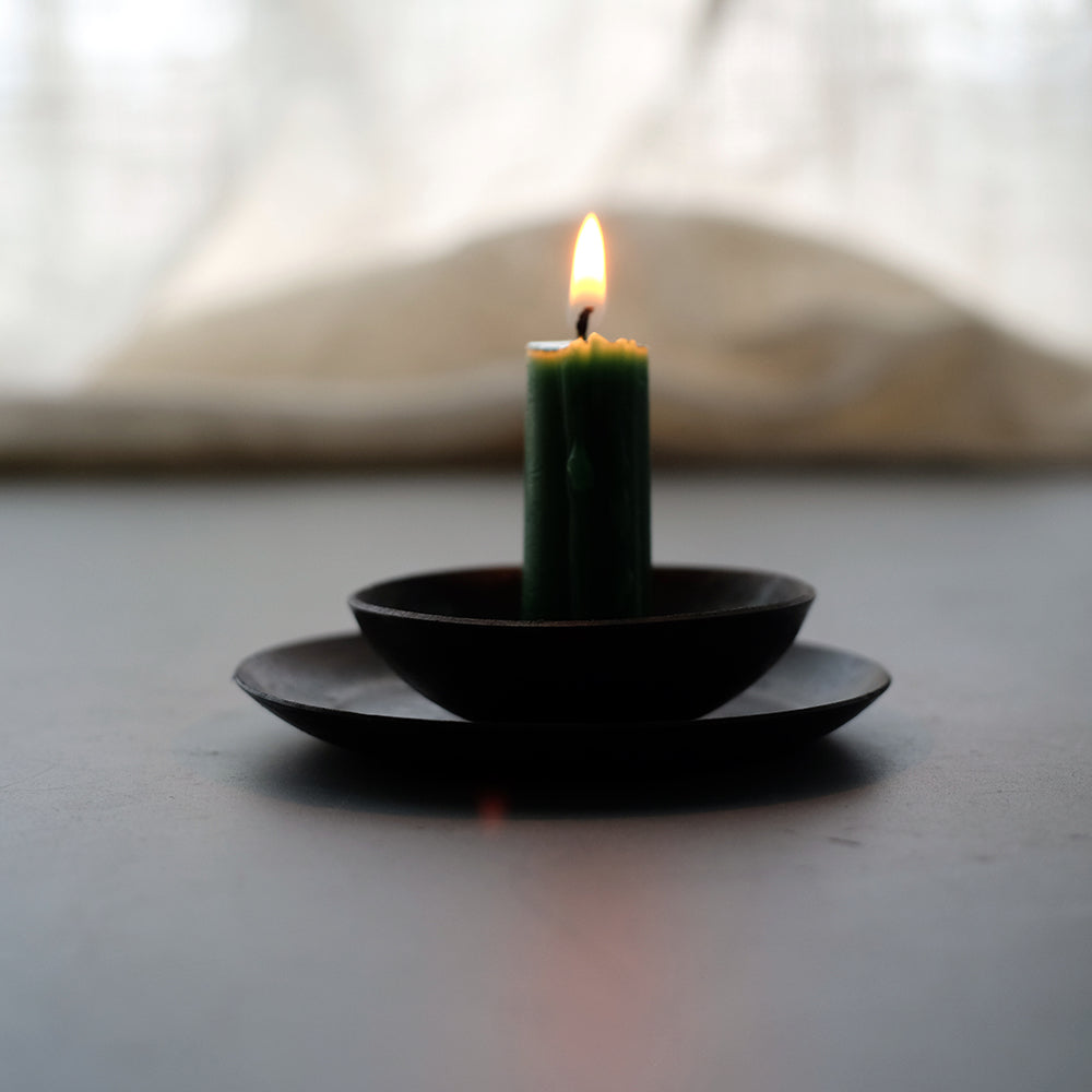 Hand Forged Iron Tabletop Candle Holder