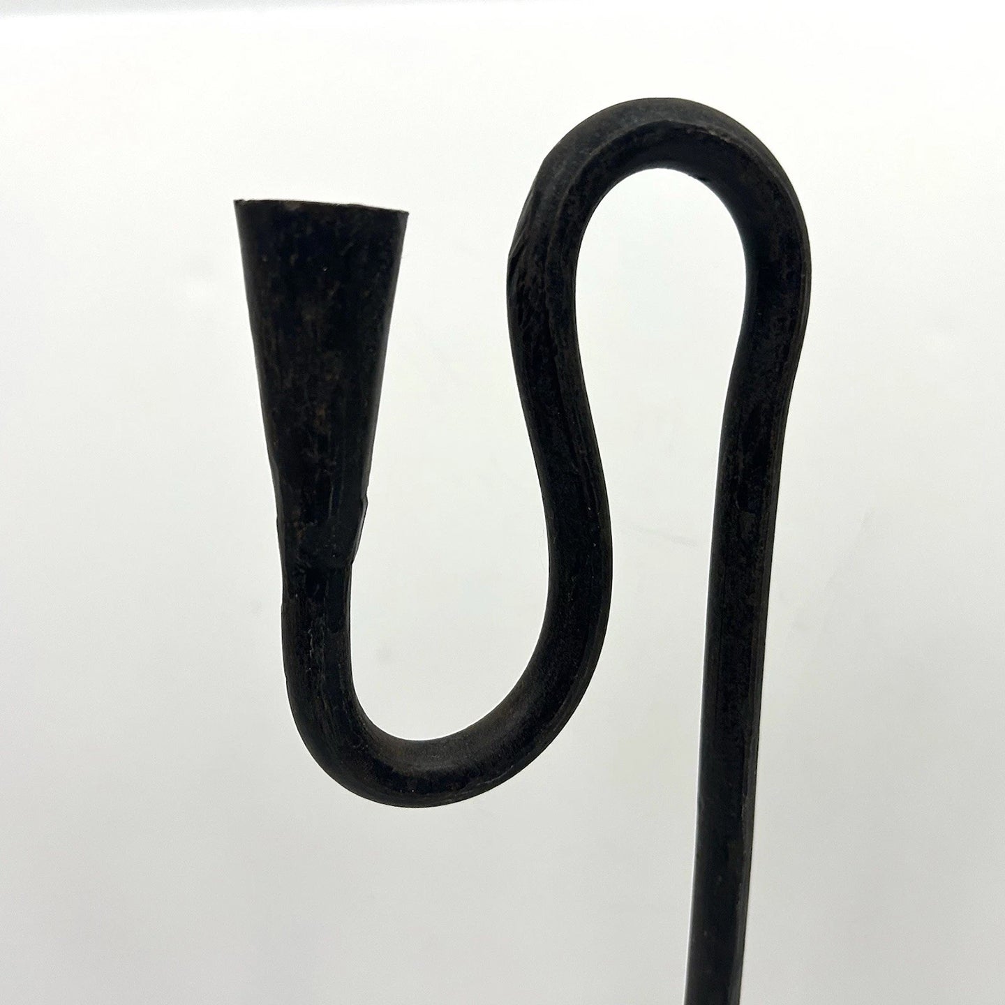 Hand Forged Iron Triangle Tabletop Taper Candle Holder