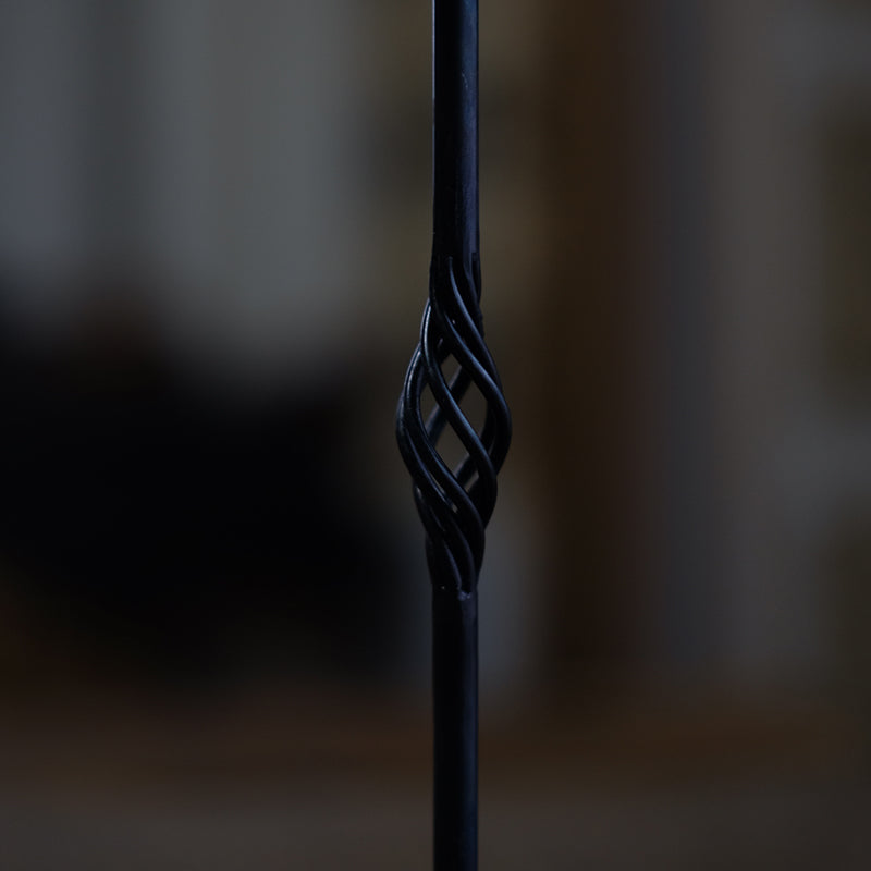 Hand Forged Iron Twist Tealight Pillar Tabletop Candle Holder