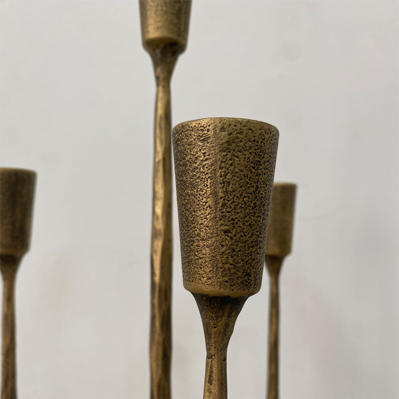 Hand Forged Iron Vintage Candelabra 4 Taper Candles