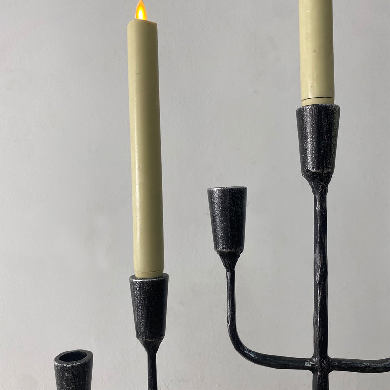Hand Forged Iron Vintage Candelabra 7 Taper Candles