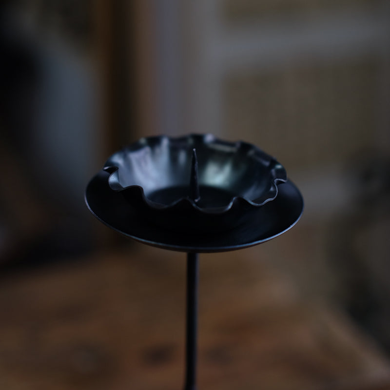 Hand Forged Iron Vintage Twist Taper Tabletop Candle Stick