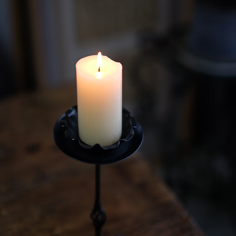 Hand Forged Iron Vintage Twist Taper Tabletop Candle Stick