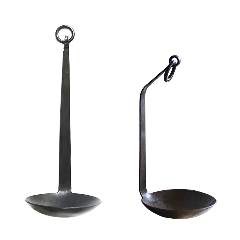 Hand Forged Long Handle Ladle Style Tealight Wall Candle Holder