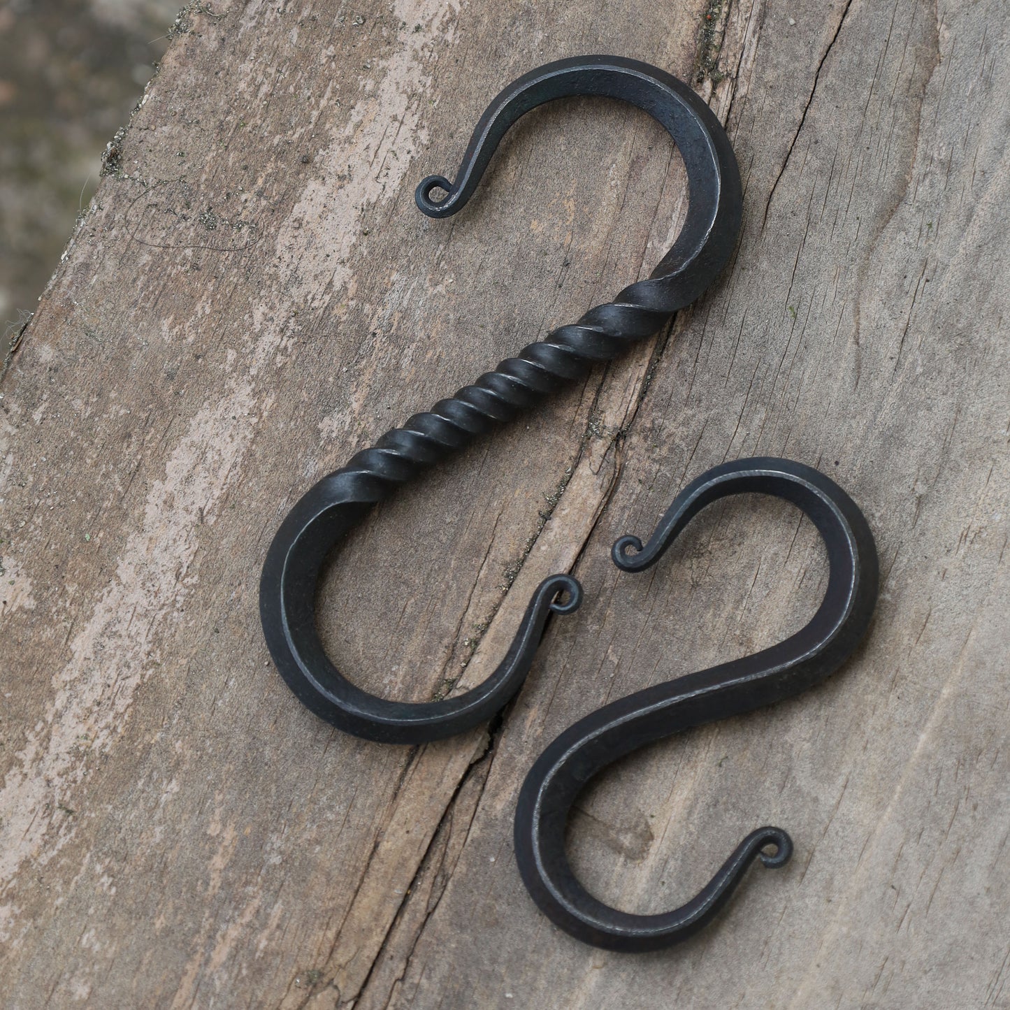 Hand Forged Iron Twisted S-Hook
