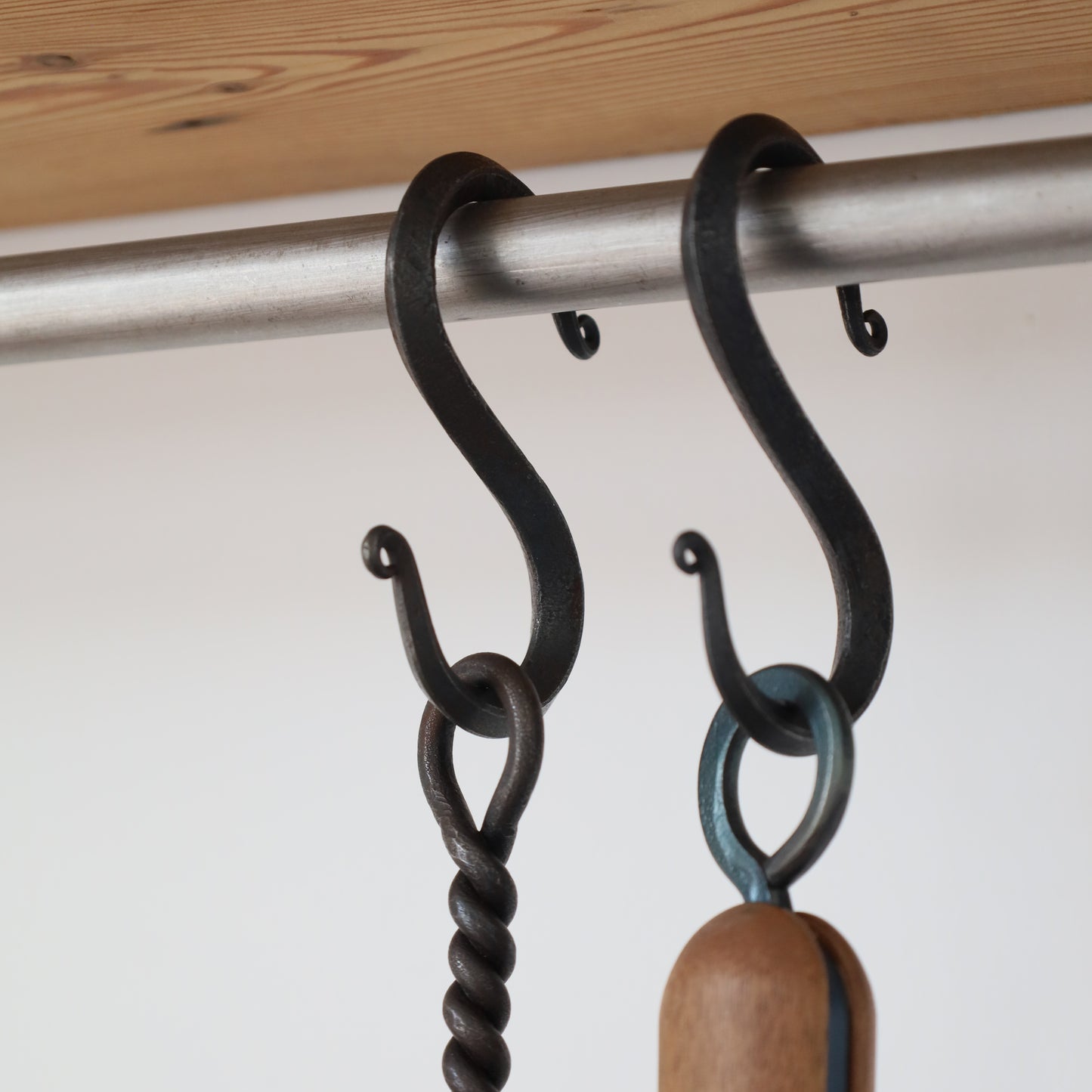 Hand Forged Iron Twisted S-Hook