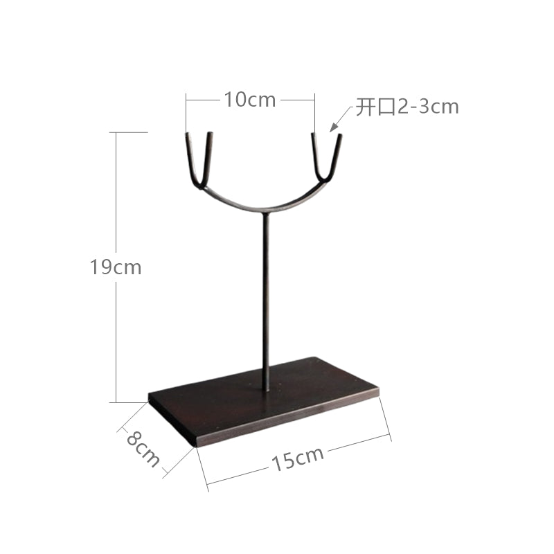 One Rod Double “U” Metal Display Stand For Sculptures