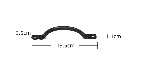 Hand Forged Iron Curved Handles Drawer Pulls