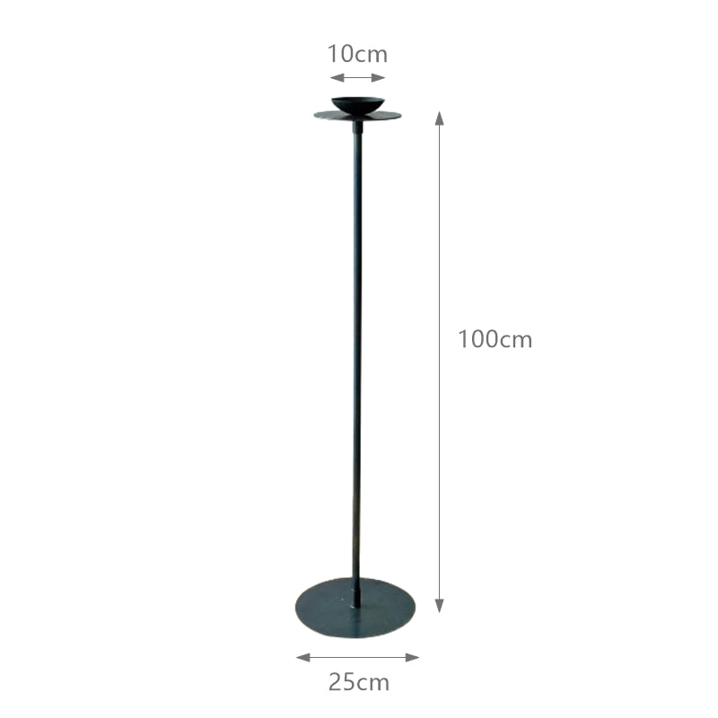 Hand Forged Iron Standing Tall Floor Candle Holder