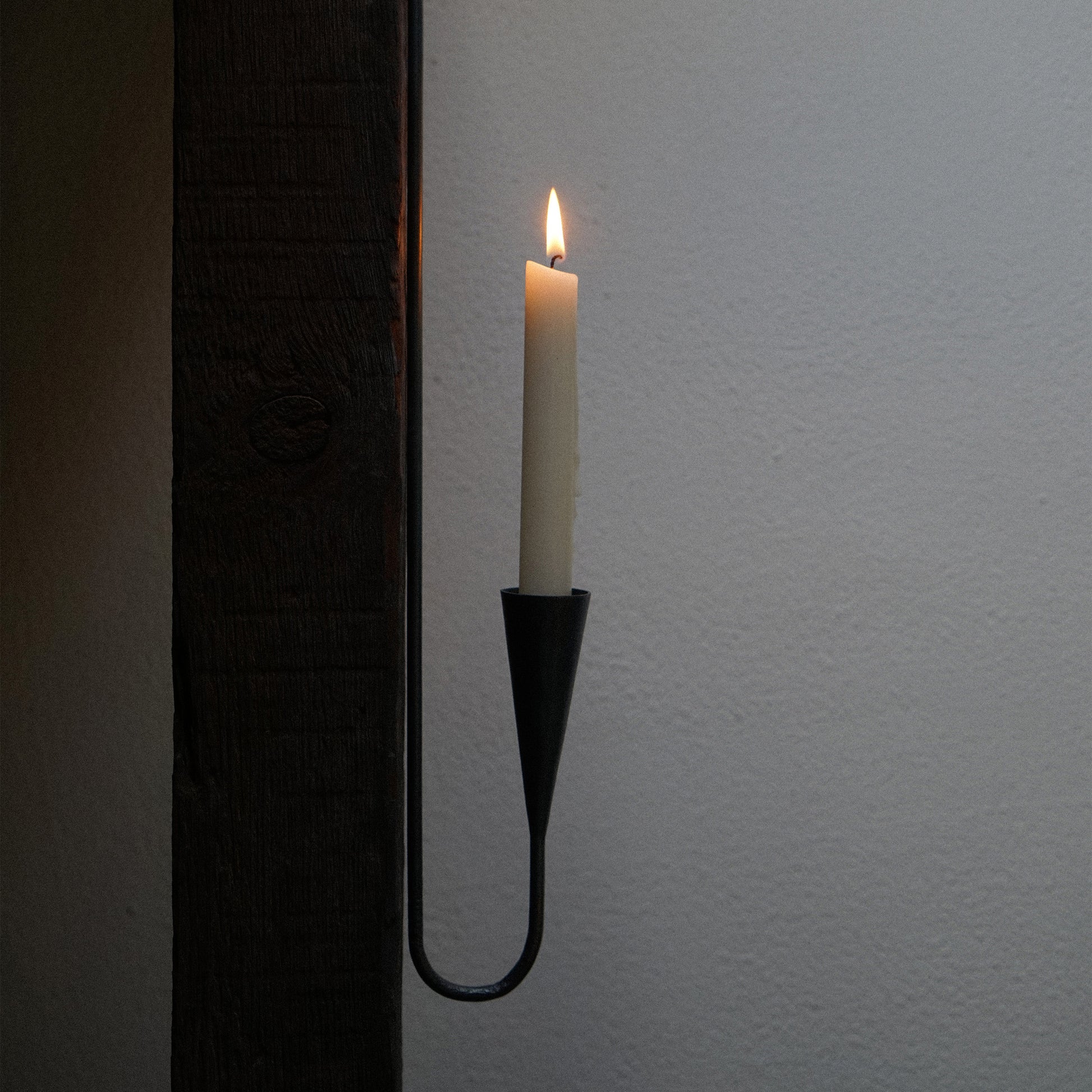 Hand Forged Iron Wall Taper Candle Holder