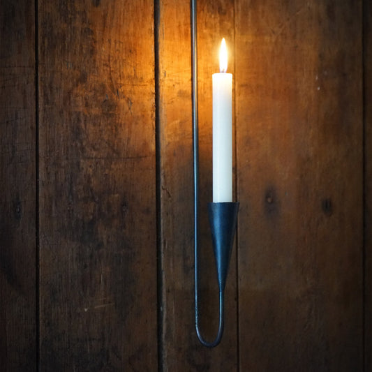 Hand Forged Iron Wall Taper Candle Holder