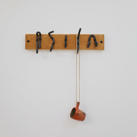 Hand Forged Iron Nail Key Hook And Rack