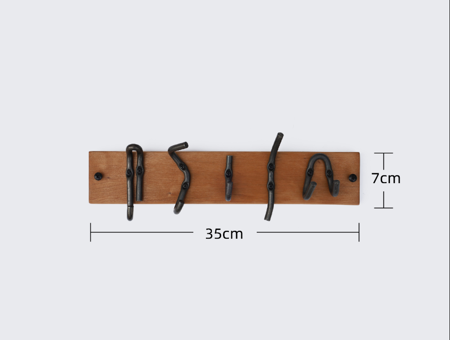 Hand Forged Iron Nail Key Hook And Rack