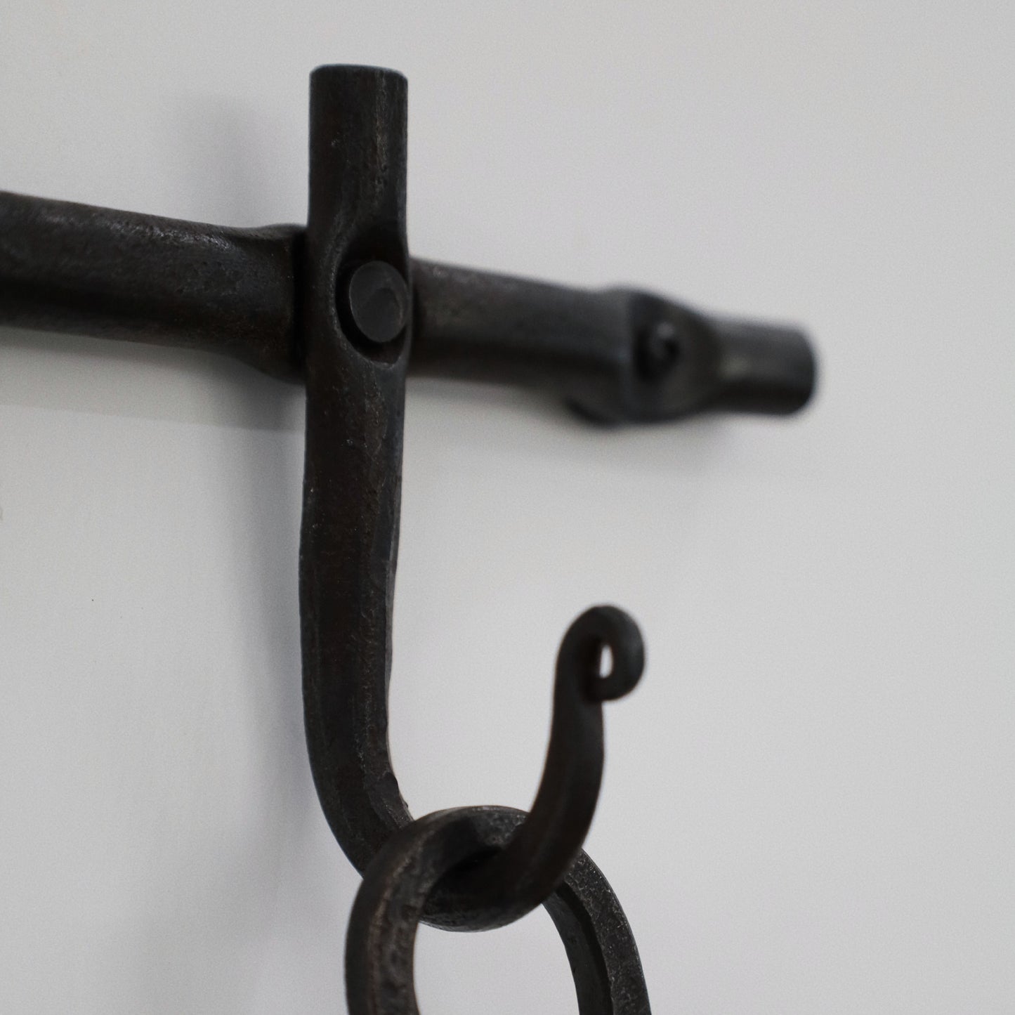 Hand Forged Vintage Iron Nail Hook With Three Hooks
