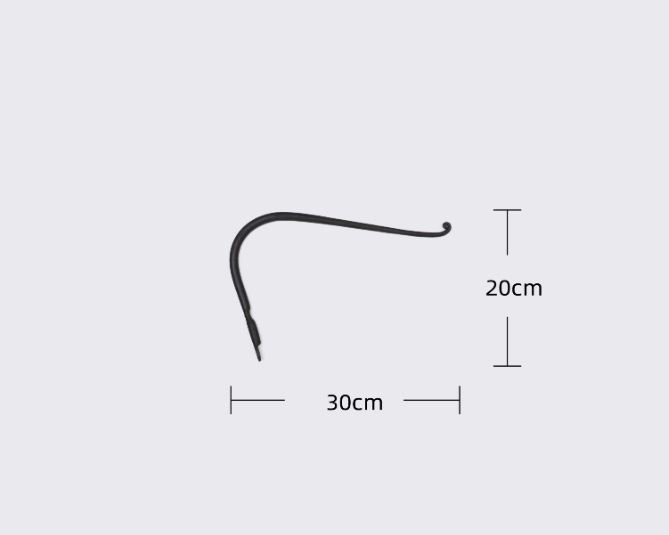 Hand Forged Iron Wall Plant Arched Hanger Hook