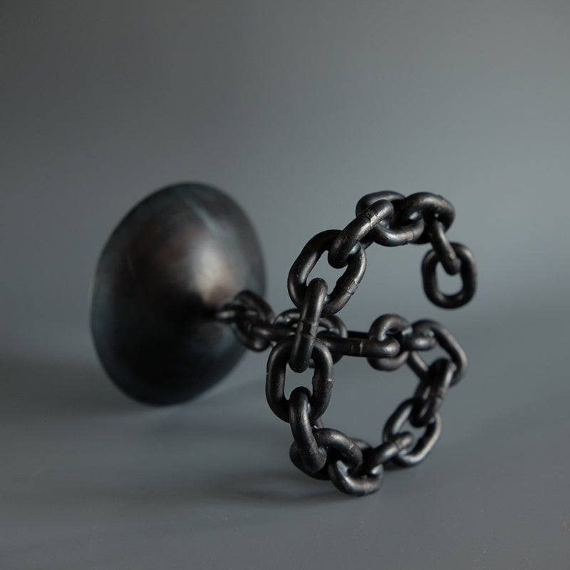 Handmade Iron Chain Tabletop Candel Holder