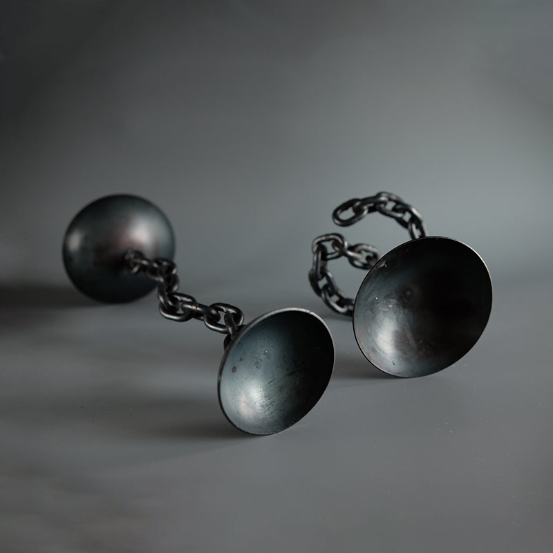 Handmade Iron Chain Tabletop Candel Holder