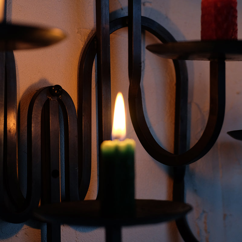 Handmade Iron Wall Candelabra