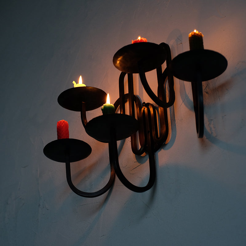 Handmade Iron Wall Candelabra