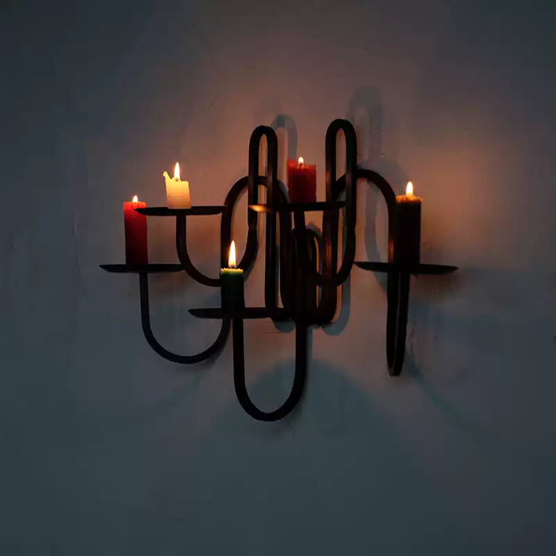 Handmade Iron Wall Candelabra