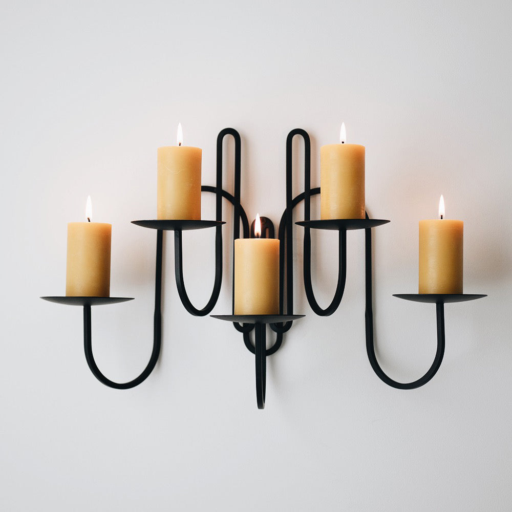 Handmade Iron Wall Candelabra