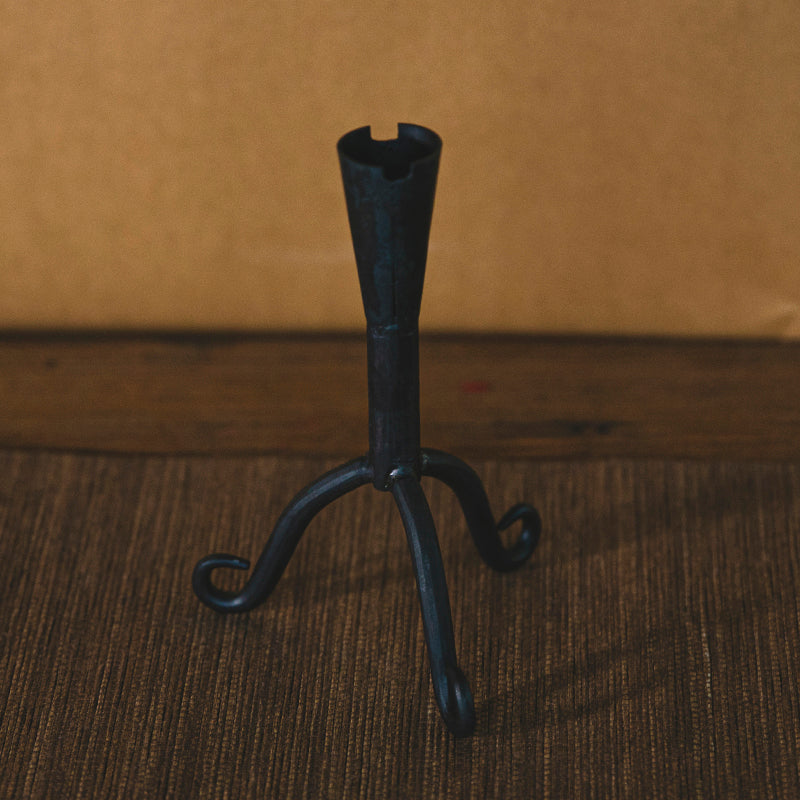 Three-legged Taper Iron Tabletop Candle Holder