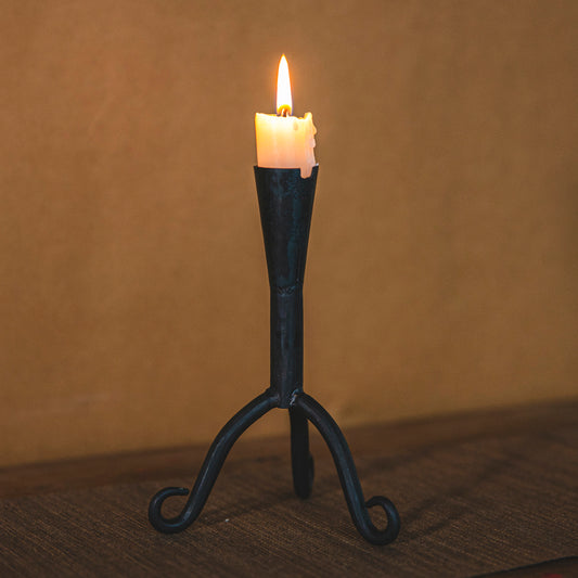 Three-legged Taper Iron Tabletop Candle Holder