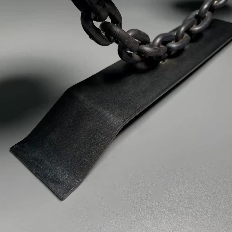 Vintage Forged Iron 2 Arm Tealight Chain Tabletop Candelabra