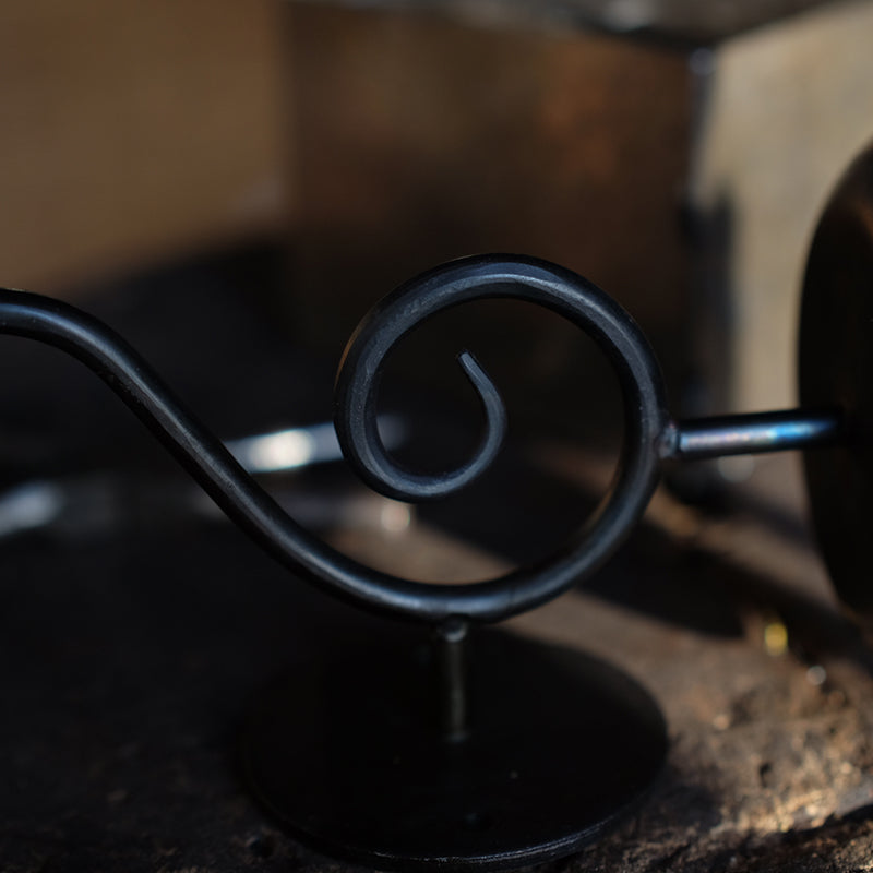 Vintage Forged Iron Wall Mount Curve Candle Holder