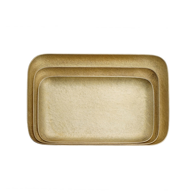 Hand Forged Dessert Jewelry Candle Rectangular Brass Storage Tray