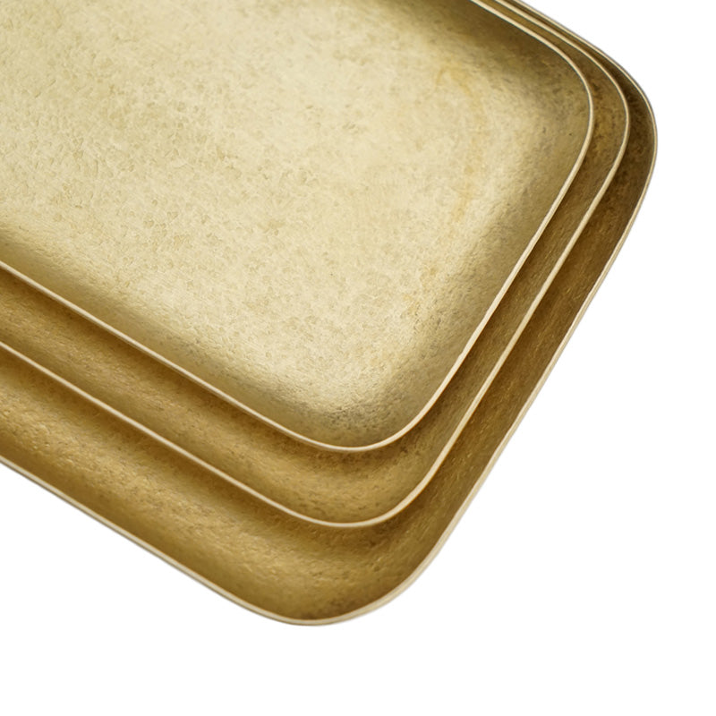 Hand Forged Dessert Jewelry Candle Rectangular Brass Storage Tray