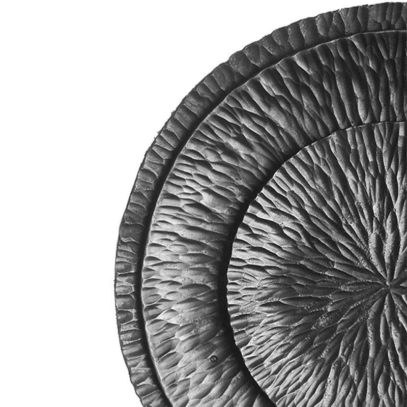 Hand Forged Dessert Jewelry Candle Round Iron Storage Tray